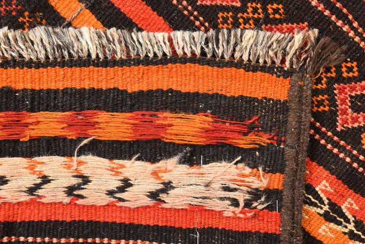 2' 2 x 10' 3 Hand Woven Kilim Fars Wool Runner Rug