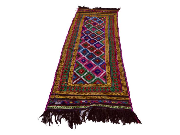 Detail image of 2' 4 x 8' Hand Woven Kilim Fars Wool Runner Rug