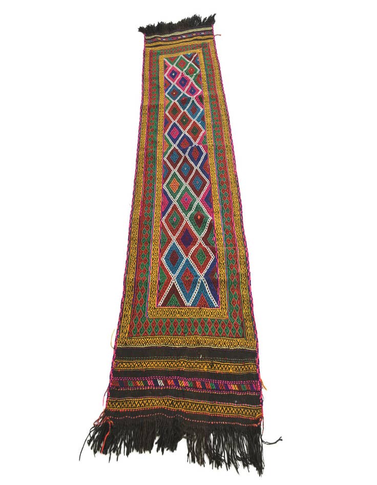 Detail image of 2' 4 x 8'  Hand Woven Kilim Fars Wool Runner Rug