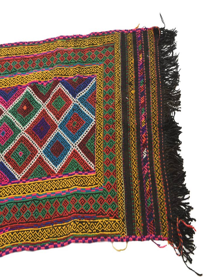 Detail image of 2' 4 x 8'  Hand Woven Kilim Fars Wool Runner Rug