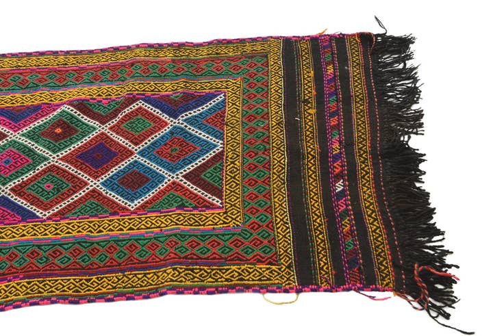 Detail image of 2' 4 x 8' Hand Woven Kilim Fars Wool Runner Rug