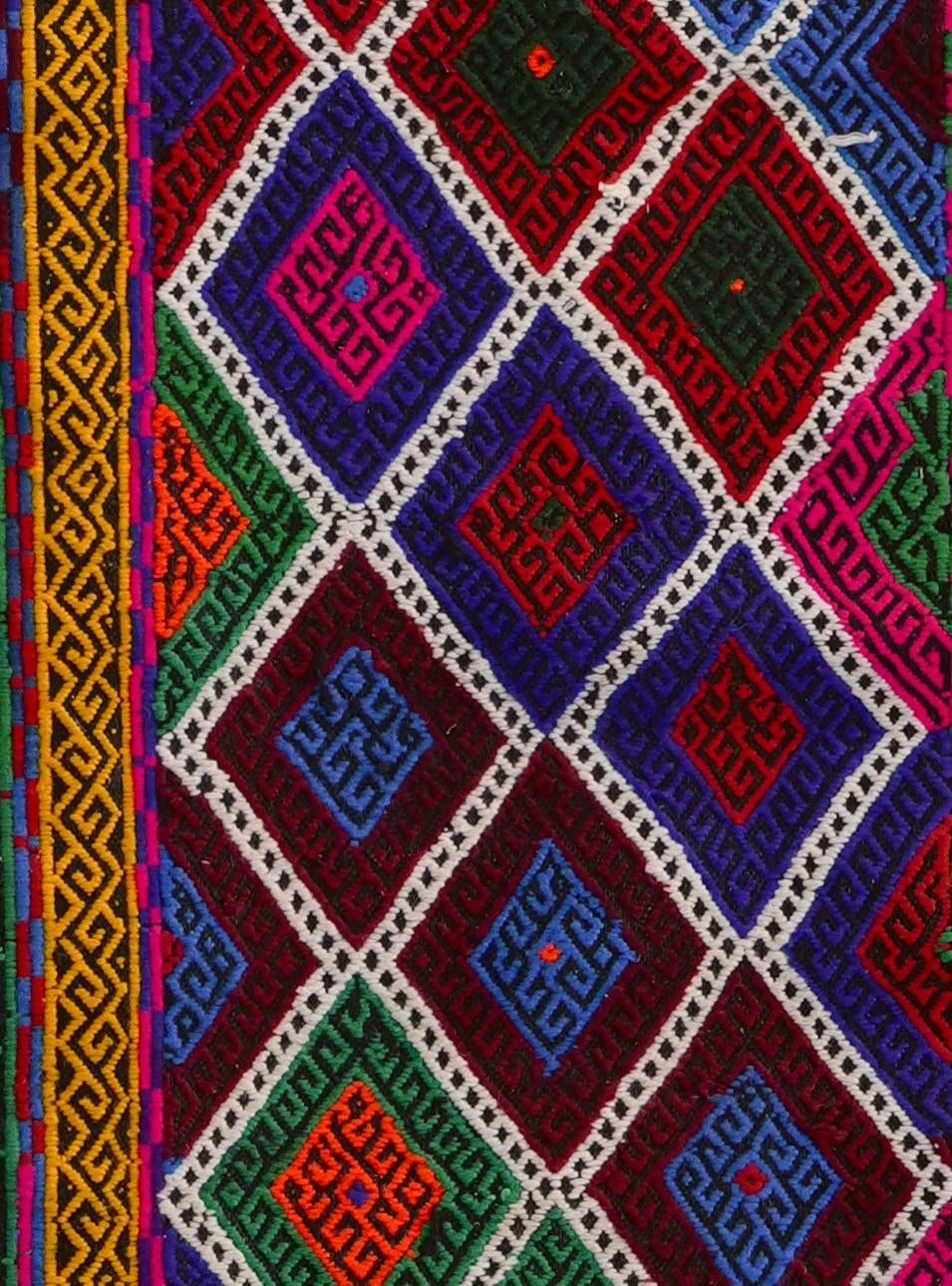 2' 4 x 8' Hand Woven Kilim Fars Wool Runner Rug