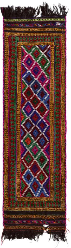 Detail image of 2' 4 x 8' Hand Woven Kilim Fars Wool Runner Rug