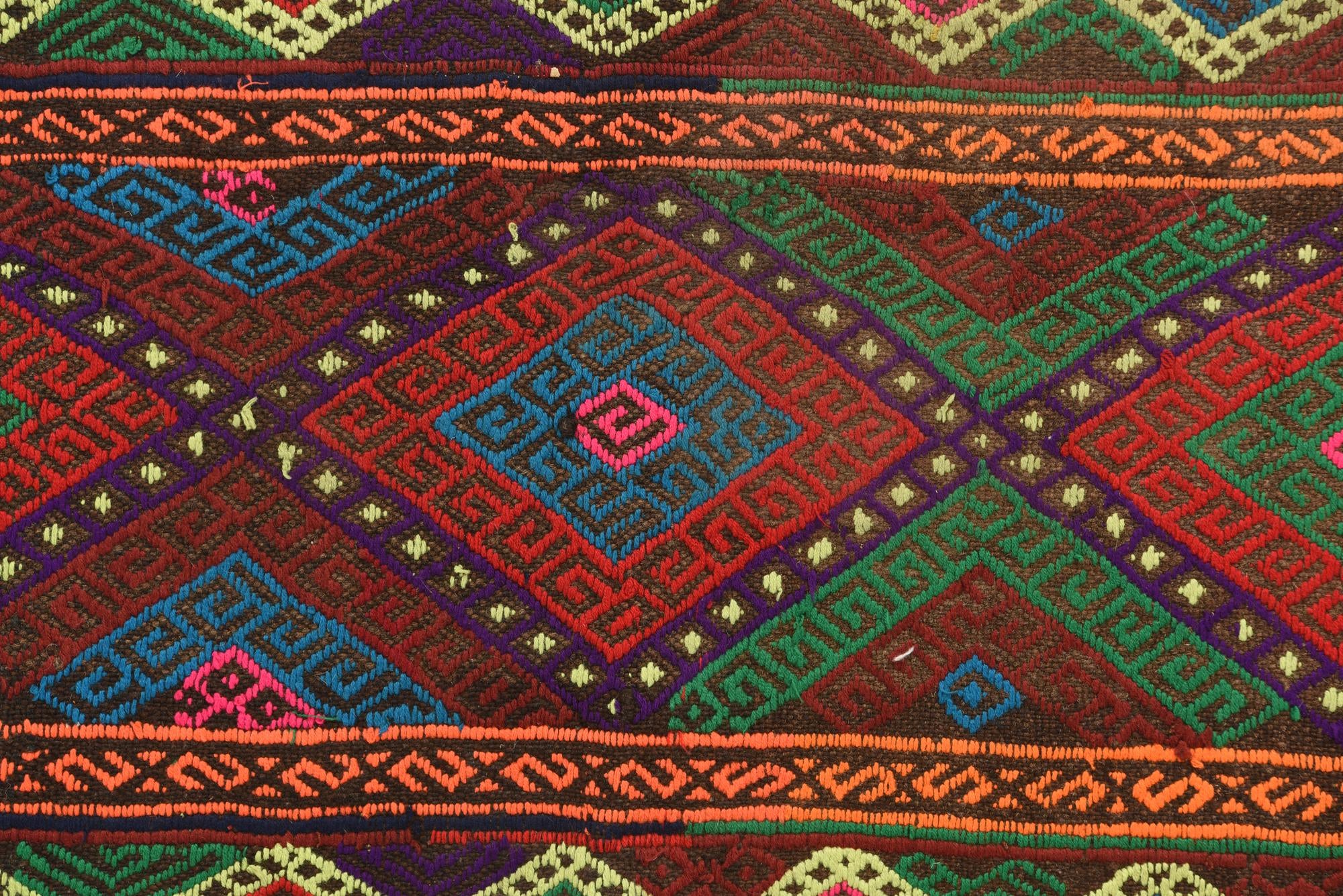1' 10 x 8' Hand Woven Kilim Fars Wool Runner Rug