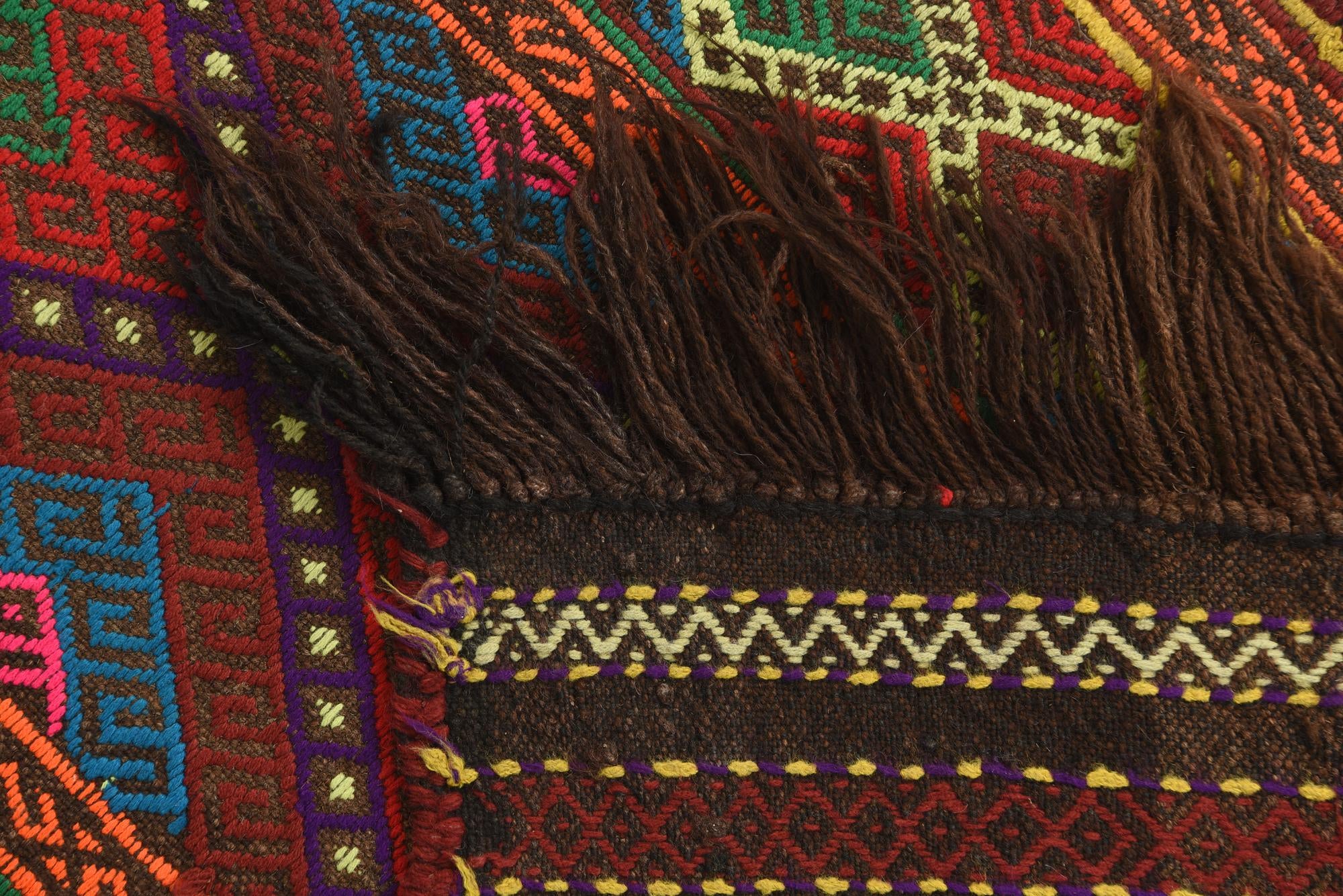1' 10 x 8' Hand Woven Kilim Fars Wool Runner Rug