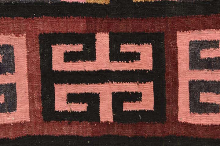 4' 10 x 12' Hand Woven Kilim Fars Wool Runner Rug