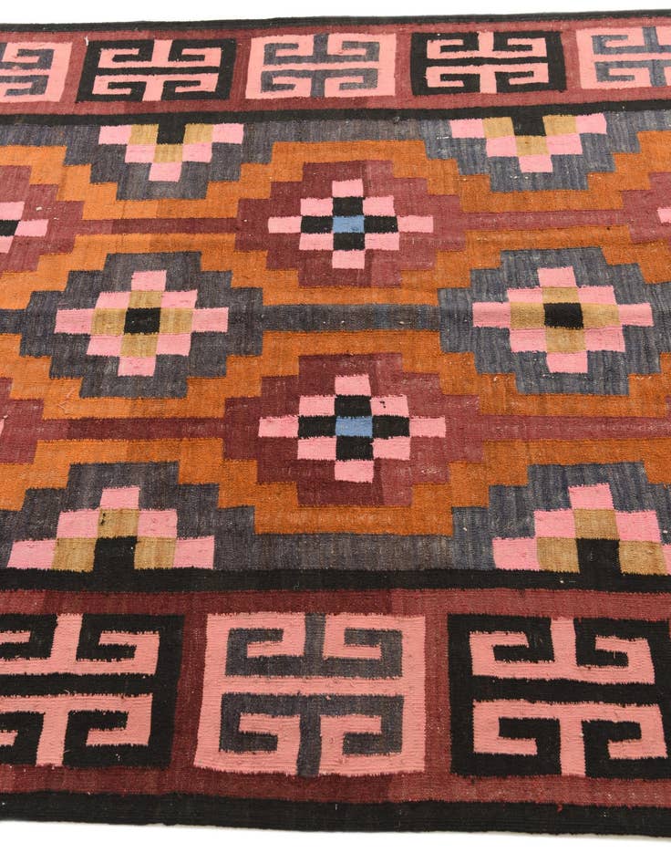 Detail image of 4' 10 x 12'  Hand Woven Kilim Fars Wool Runner Rug