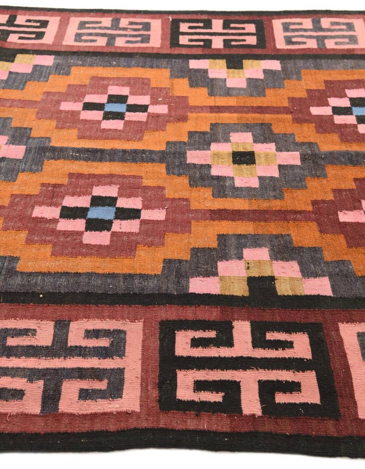 Detail image of 4' 10 x 12'  Hand Woven Kilim Fars Wool Runner Rug