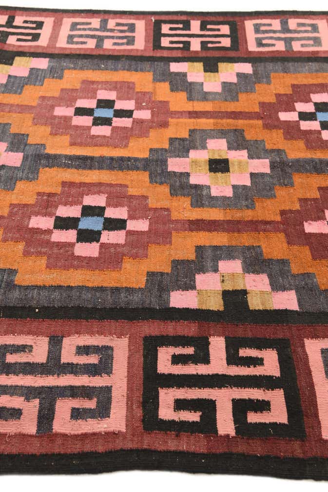 4' 10 x 12' Hand Woven Kilim Fars Wool Runner Rug
