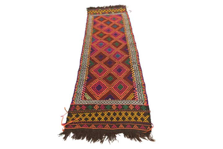 2' 3 x 7' 8 Hand Woven Kilim Fars Wool Runner Rug