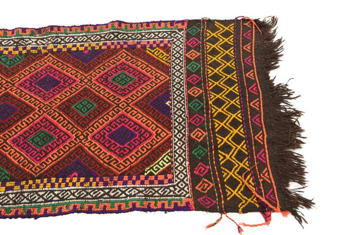 2' 3 x 7' 8 Hand Woven Kilim Fars Wool Runner Rug