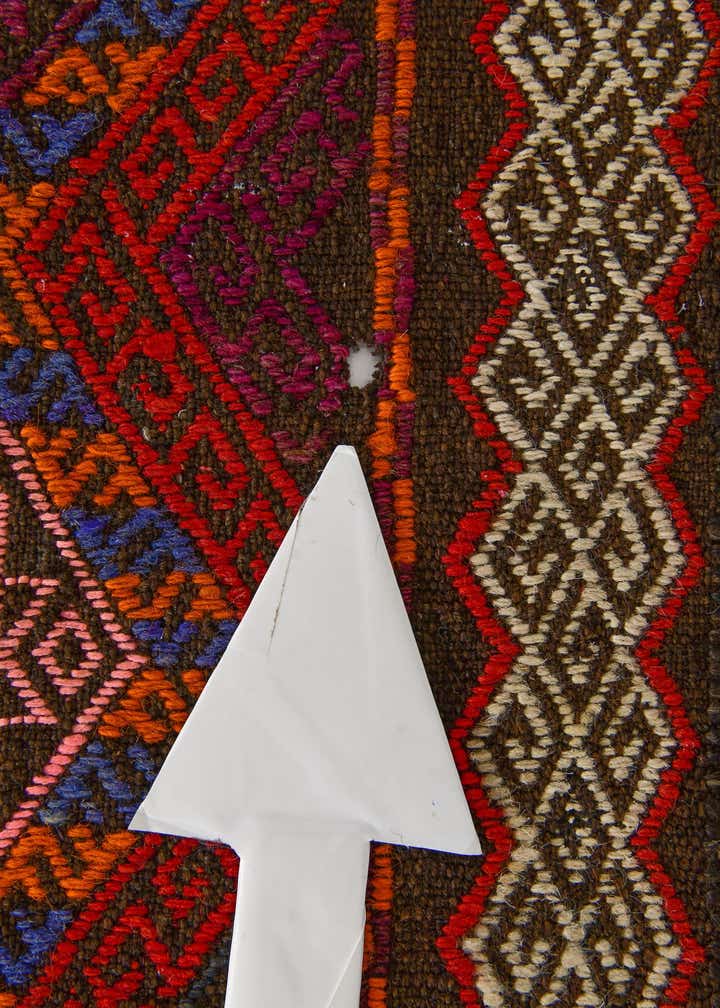 2' 7 x 9' 2 Hand Woven Kilim Fars Wool Runner Rug
