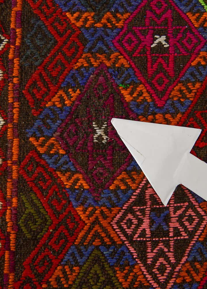 2' 7 x 9' 2 Hand Woven Kilim Fars Wool Runner Rug