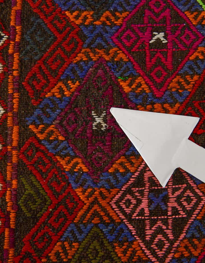 2' 7 x 9' 2 Hand Woven Kilim Fars Wool Runner Rug