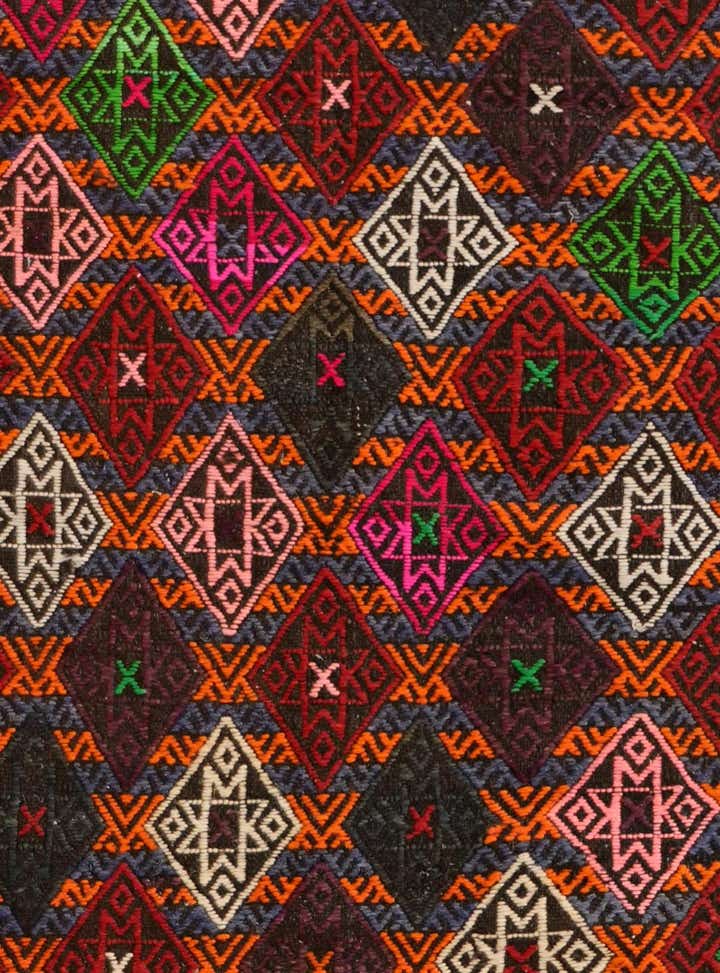 2' 7 x 9' 2 Hand Woven Kilim Fars Wool Runner Rug