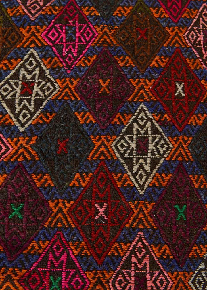 2' 7 x 9' 2 Hand Woven Kilim Fars Wool Runner Rug