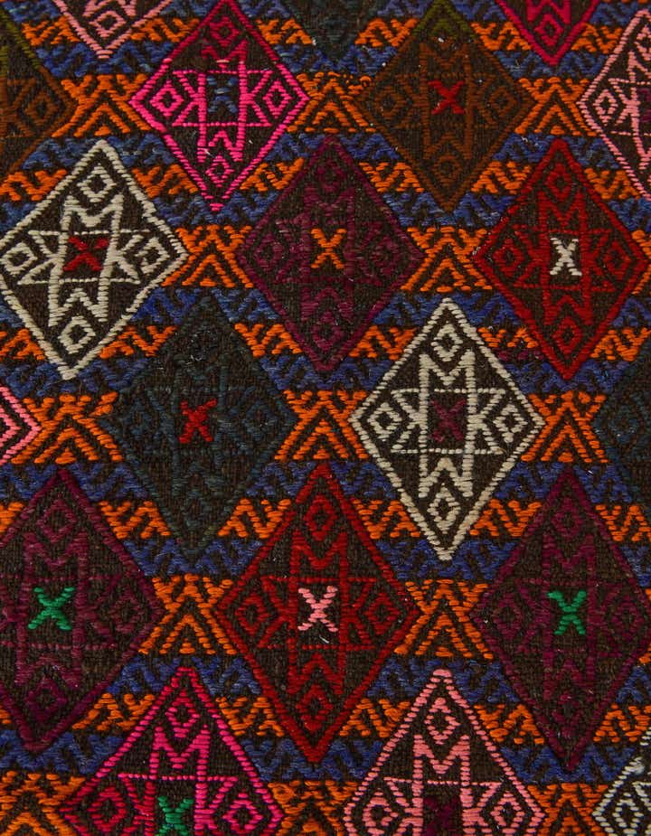 2' 7 x 9' 2 Hand Woven Kilim Fars Wool Runner Rug