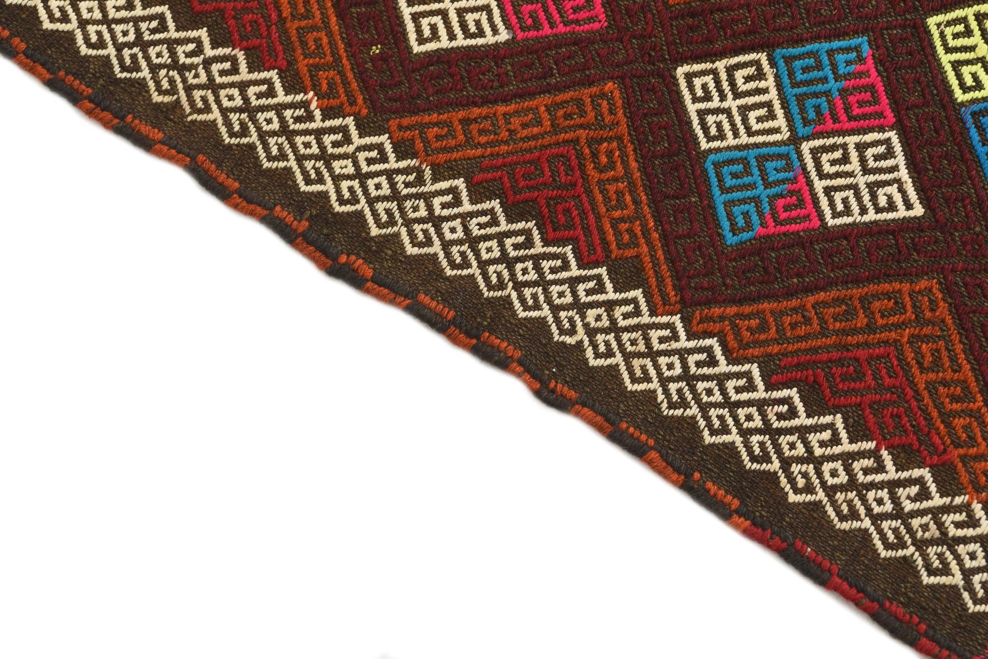 2' 5 x 10' 1 Hand Woven Kilim Fars Wool Runner Rug