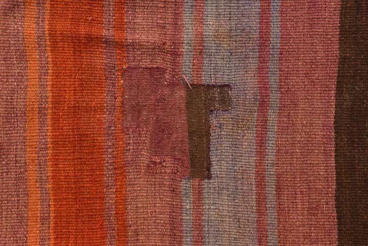 4' 9 x 12' Hand Woven Kilim Fars Wool Runner Rug
