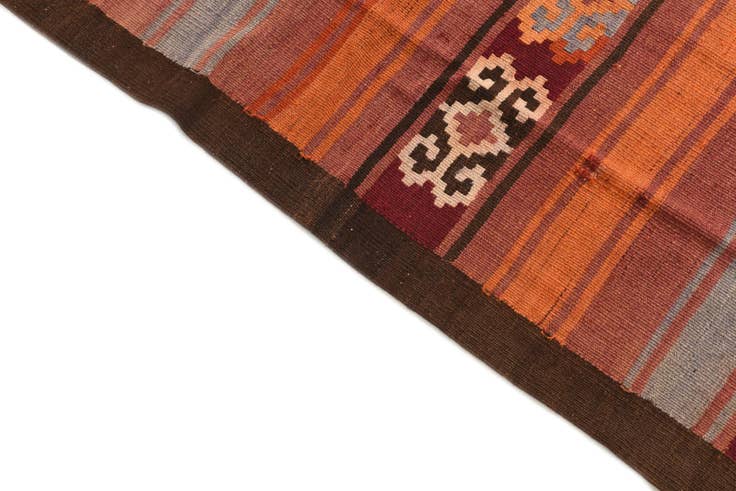 Detail image of 4' 9 x 12' Hand Woven Kilim Fars Wool Runner Rug