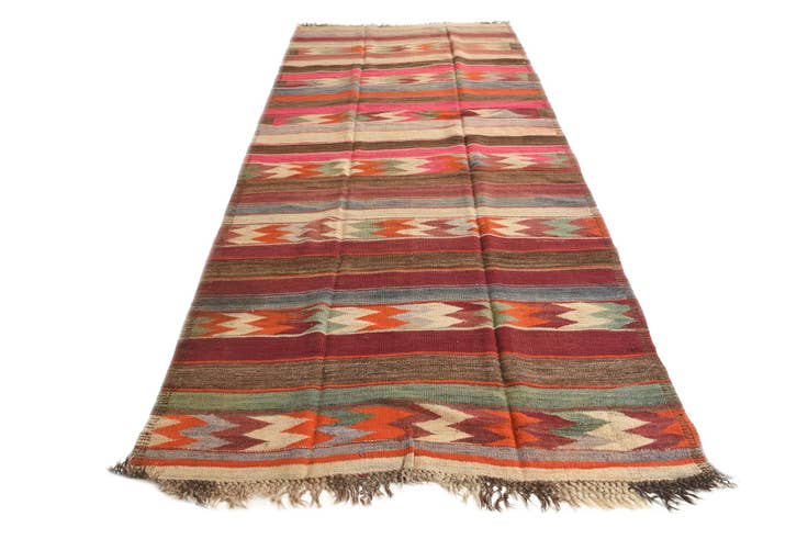 Detail image of 5' x 10' 10 Hand Woven Kilim Fars Wool Runner Rug