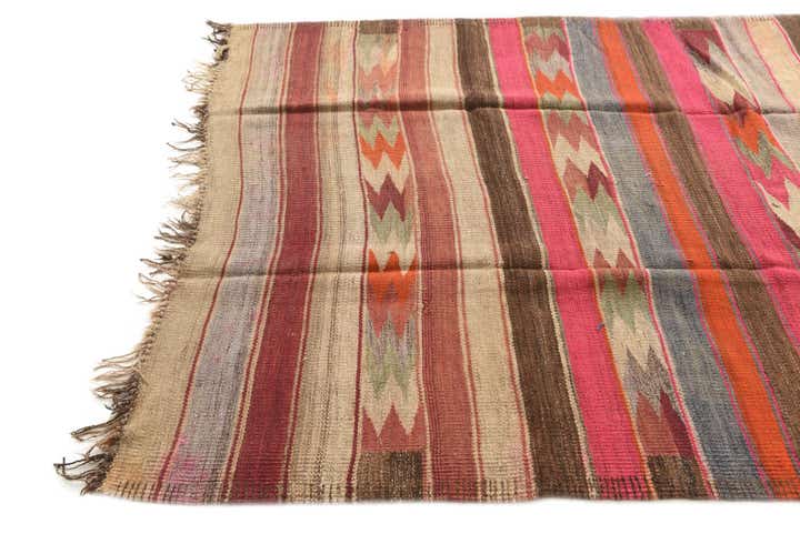 5' x 10' 10 Hand Woven Kilim Fars Wool Runner Rug