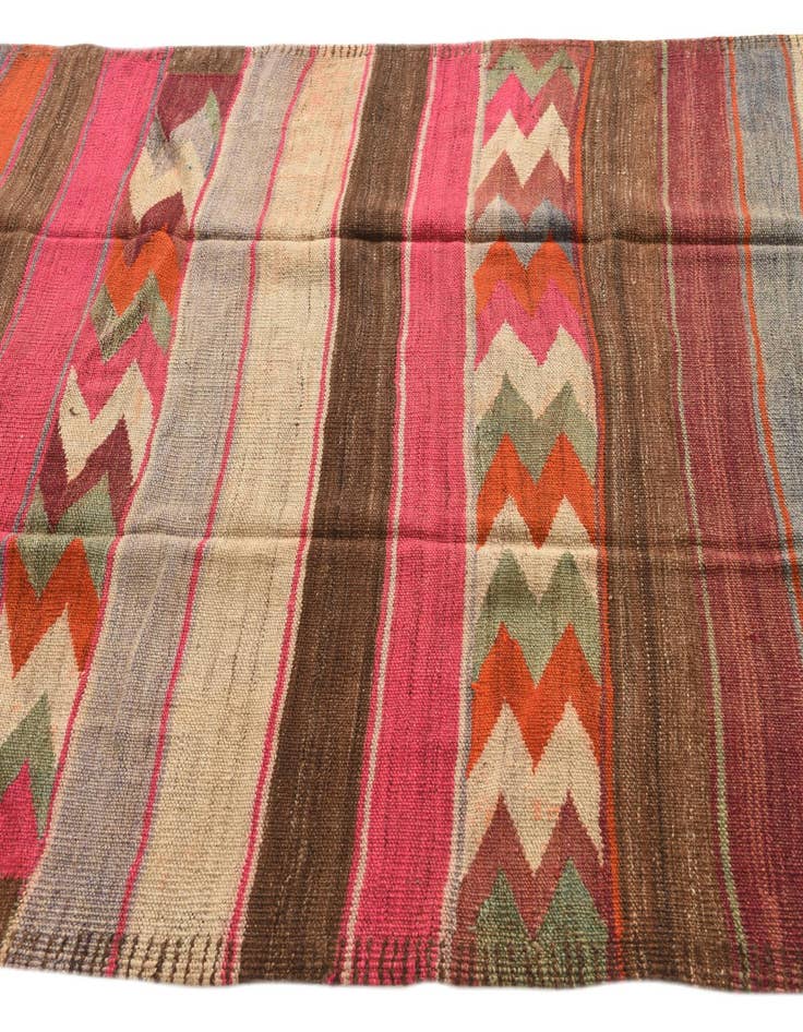 Detail image of 5' x 10' 10  Hand Woven Kilim Fars Wool Runner Rug