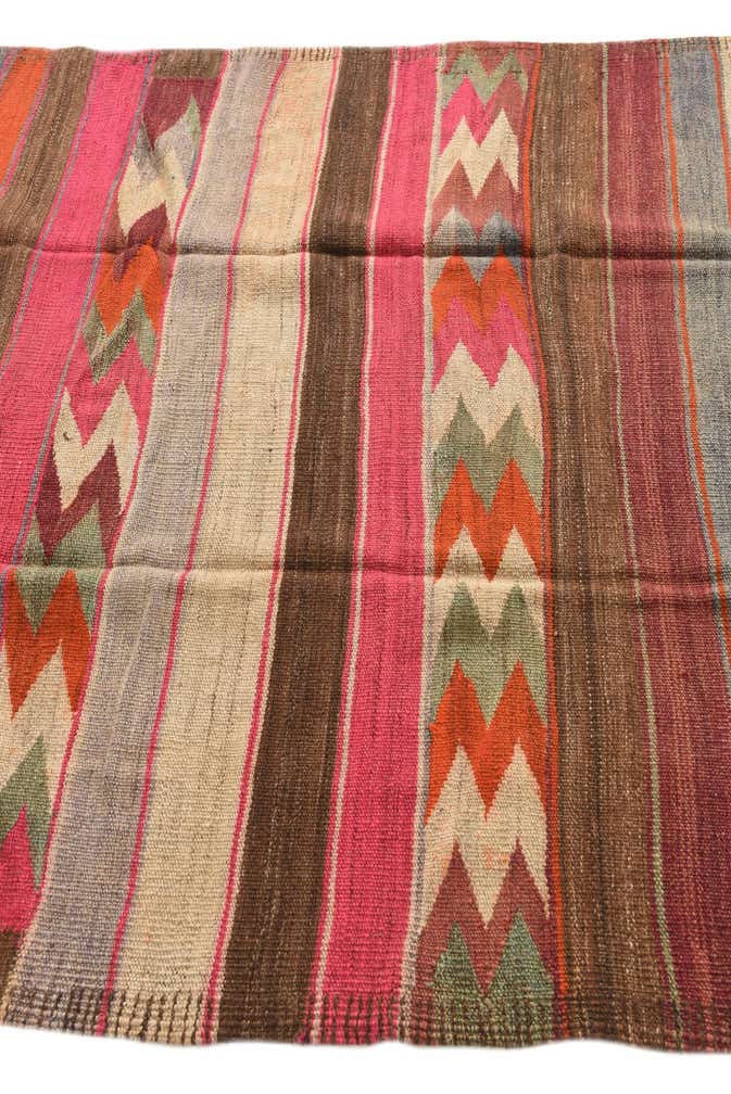 5' x 10' 10 Hand Woven Kilim Fars Wool Runner Rug