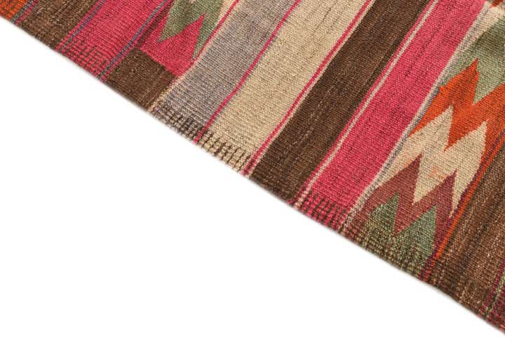 5' x 10' 10 Hand Woven Kilim Fars Wool Runner Rug