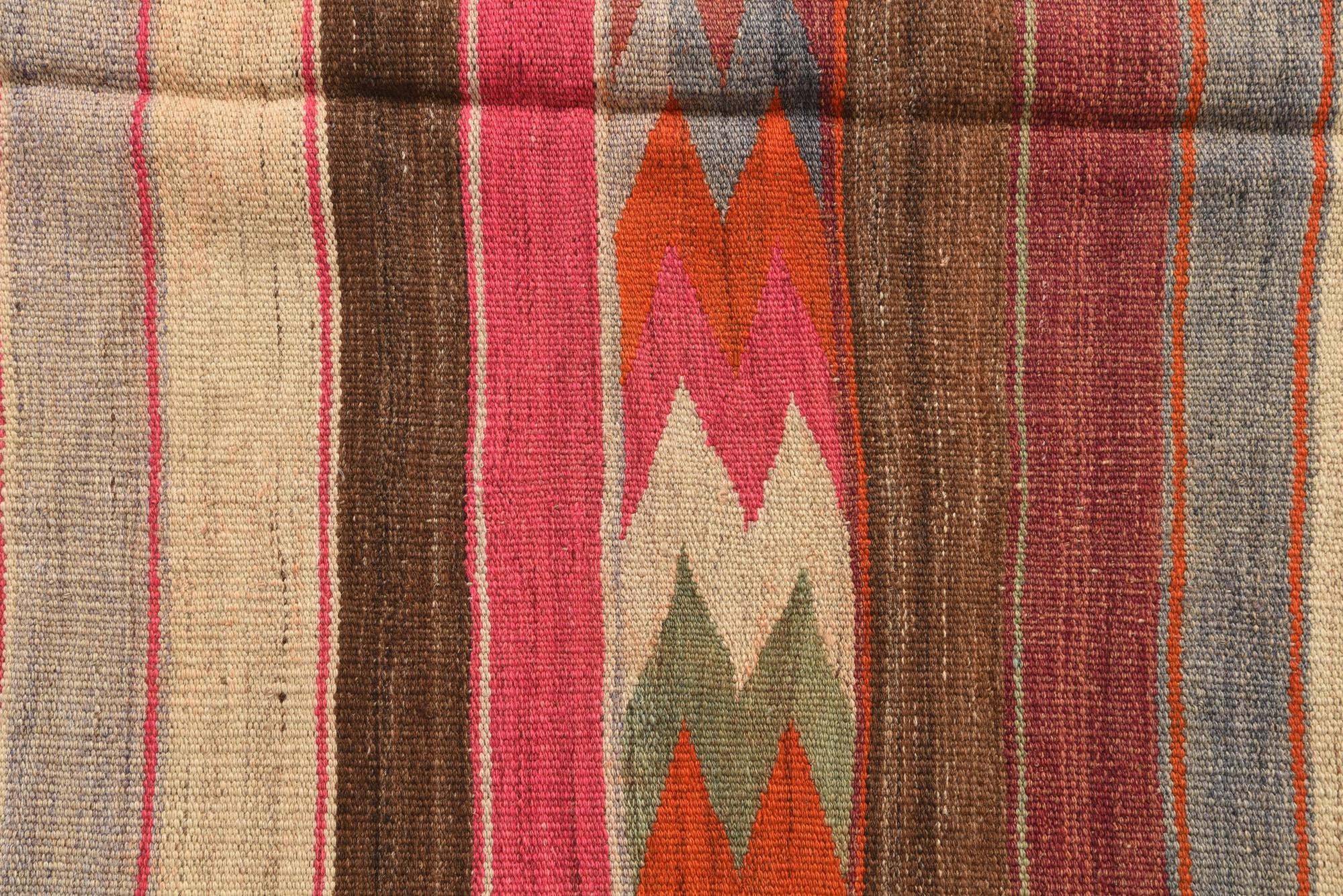 5' x 10' 10 Hand Woven Kilim Fars Wool Runner Rug