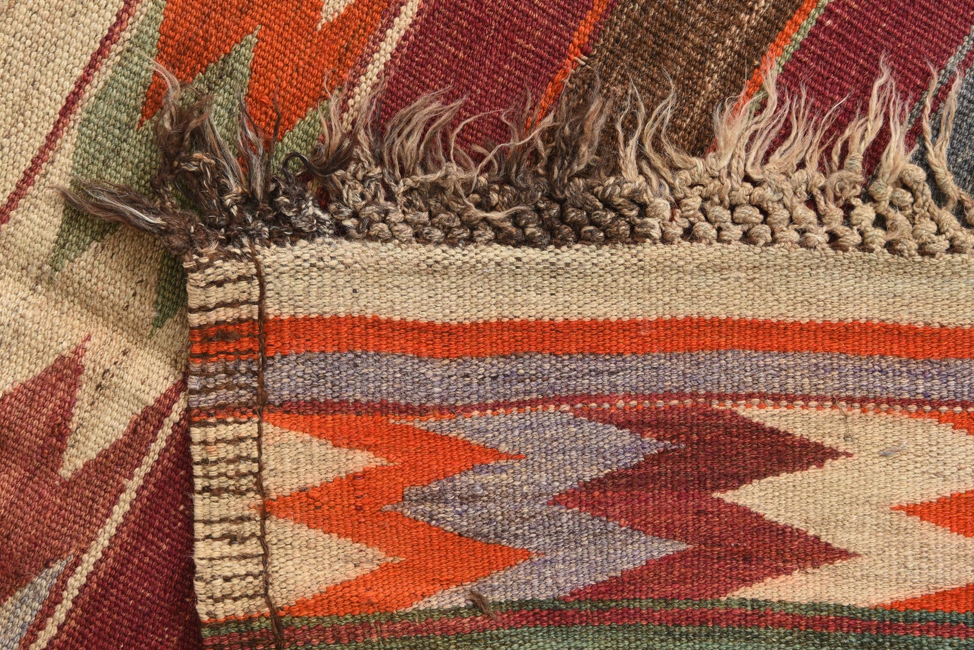 5' x 10' 10 Hand Woven Kilim Fars Wool Runner Rug