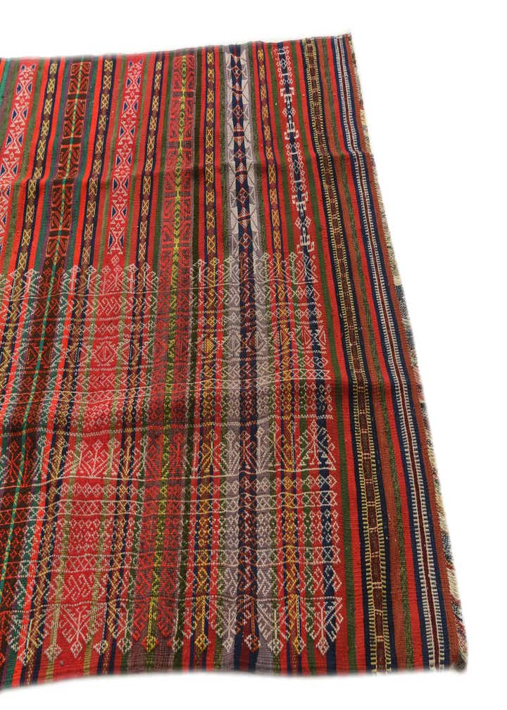 4' 3 x 10' Hand Woven Kilim Fars Wool Runner Rug