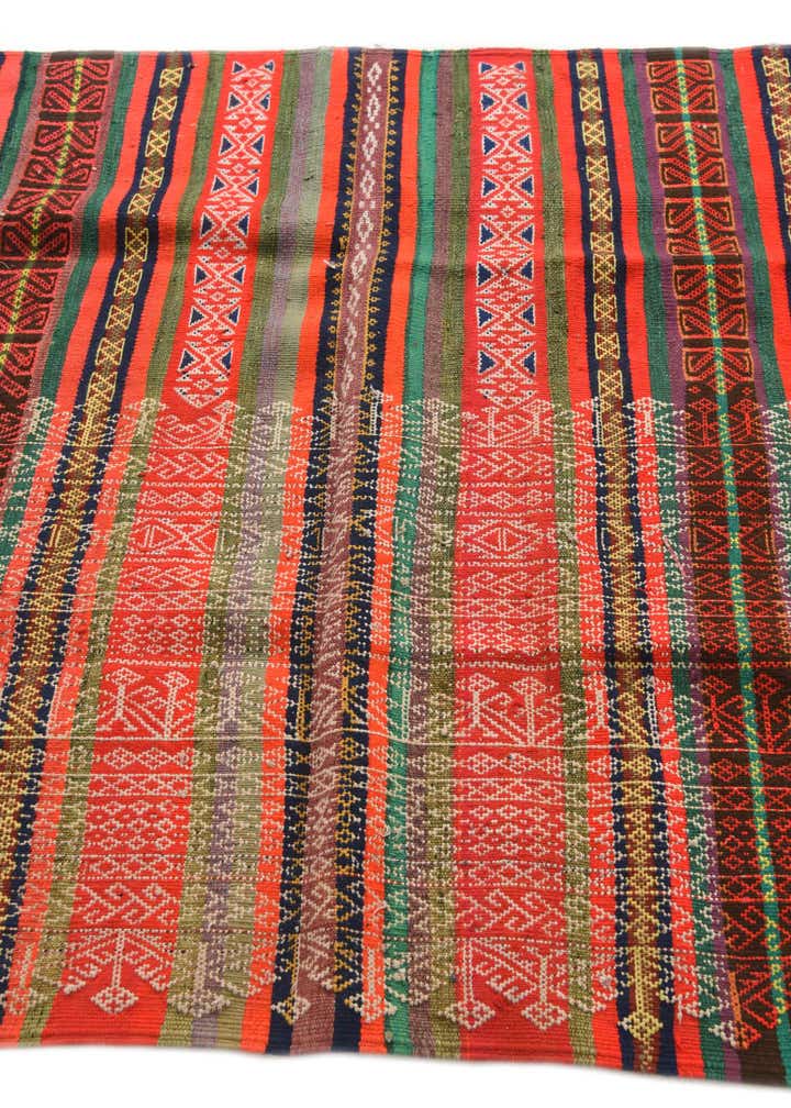 4' 3 x 10' Hand Woven Kilim Fars Wool Runner Rug