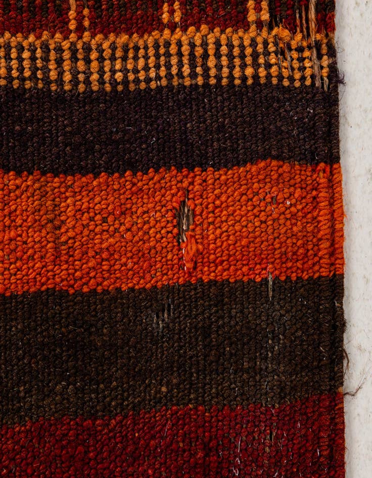 Detail image of 4' 2 x 10' 7  Hand Woven Kilim Fars Wool Runner Rug