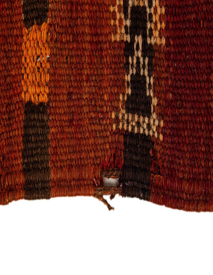 Detail image of 4' 2 x 10' 7  Hand Woven Kilim Fars Wool Runner Rug