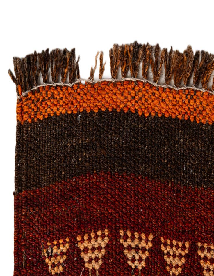 Detail image of 4' 2 x 10' 7  Hand Woven Kilim Fars Wool Runner Rug