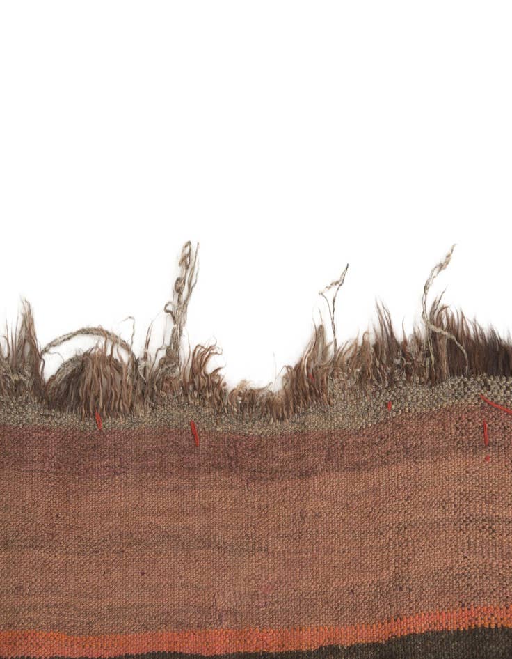 Detail image of 4' 5 x 11' 9  Hand Woven Kilim Fars Wool Runner Rug