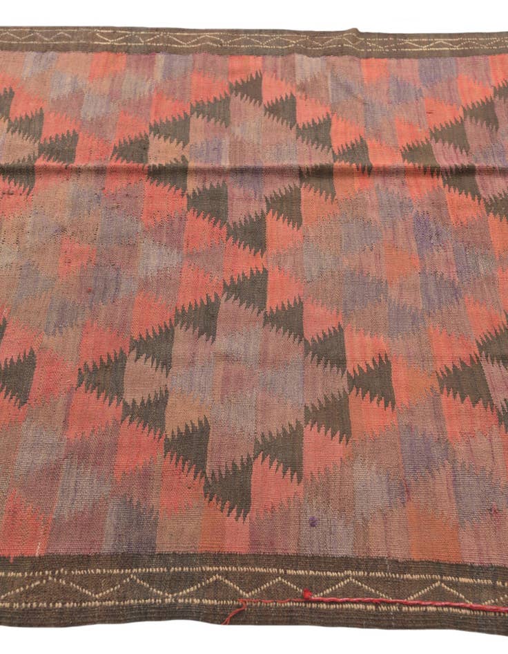Detail image of 4' 5 x 11' 9  Hand Woven Kilim Fars Wool Runner Rug