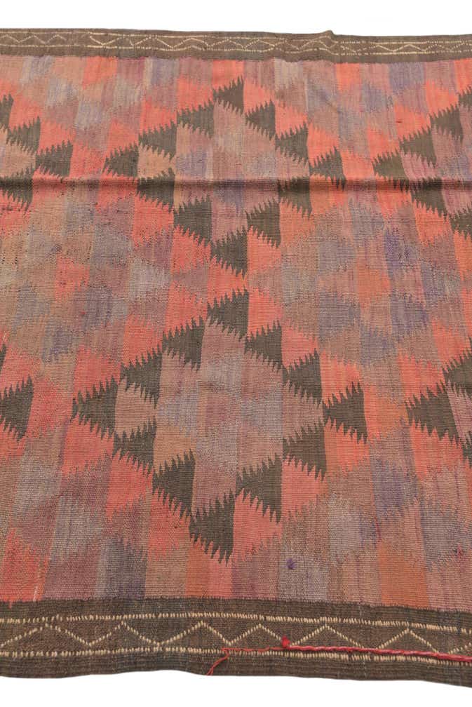 4' 5 x 11' 9 Hand Woven Kilim Fars Wool Runner Rug