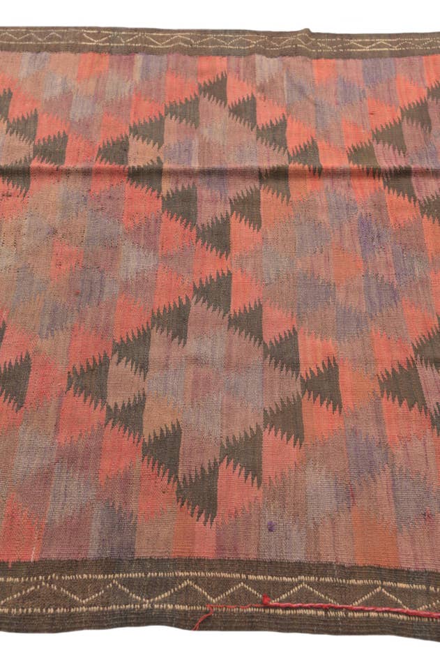 Detail image of 4' 5 x 11' 9 Hand Woven Kilim Fars Wool Runner Rug