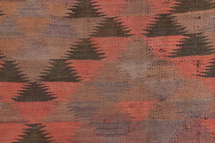 Detail image of 4' 5 x 11' 9 Hand Woven Kilim Fars Wool Runner Rug