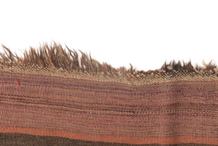 4' 5 x 11' 9 Hand Woven Kilim Fars Wool Runner Rug