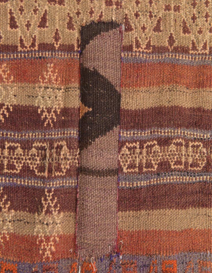 Detail image of 3' 7 x 10' 9  Hand Woven Kilim Fars Wool Runner Rug