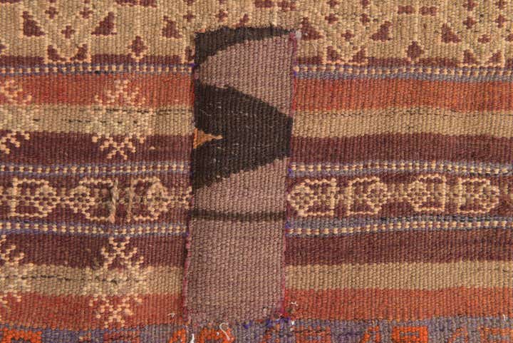 3' 7 x 10' 9 Hand Woven Kilim Fars Wool Runner Rug