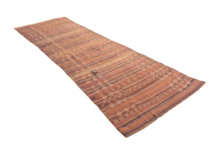3' 7 x 10' 9 Hand Woven Kilim Fars Wool Runner Rug