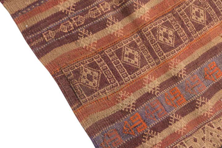 3' 7 x 10' 9 Hand Woven Kilim Fars Wool Runner Rug