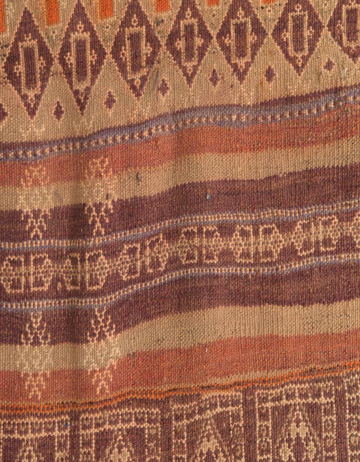 Detail image of 3' 7 x 10' 9  Hand Woven Kilim Fars Wool Runner Rug