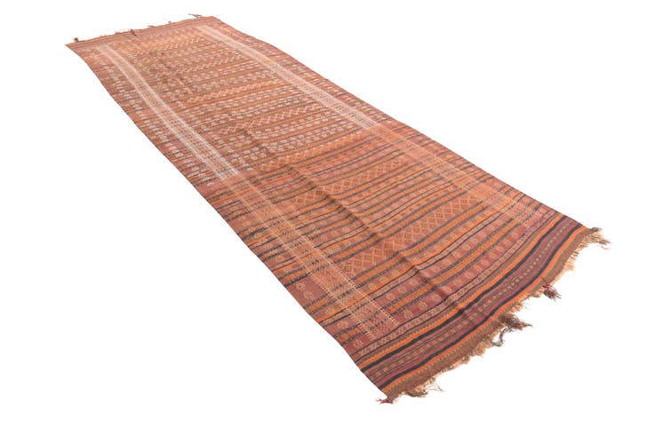 Detail image of 4' 6 x 13' Hand Woven Kilim Fars Wool Runner Rug