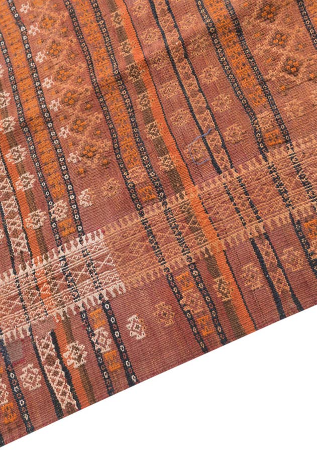 Detail image of 4' 6 x 13' Hand Woven Kilim Fars Wool Runner Rug
