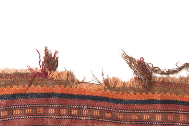 4' 6 x 13' Hand Woven Kilim Fars Wool Runner Rug